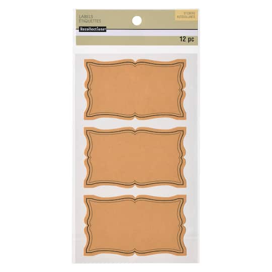 12 Packs: 12 ct. (144 total) Rectangular Kraft Paper Labels by Recollections&#x2122;